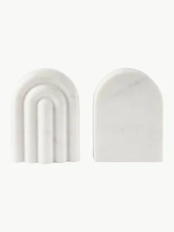Marmeren boekensteunen Malie, 2 stuks^Westwing Collection Best