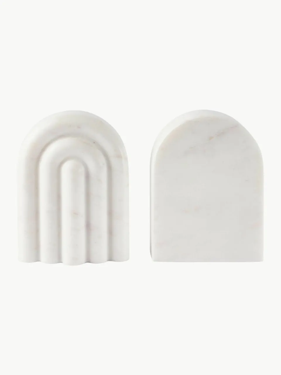 Marmeren boekensteunen Malie, 2 stuks^Westwing Collection Best