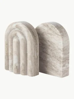 Marmeren boekensteunen Malie, 2 stuks^Westwing Collection Fashion