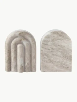 Marmeren boekensteunen Malie, 2 stuks^Westwing Collection Fashion