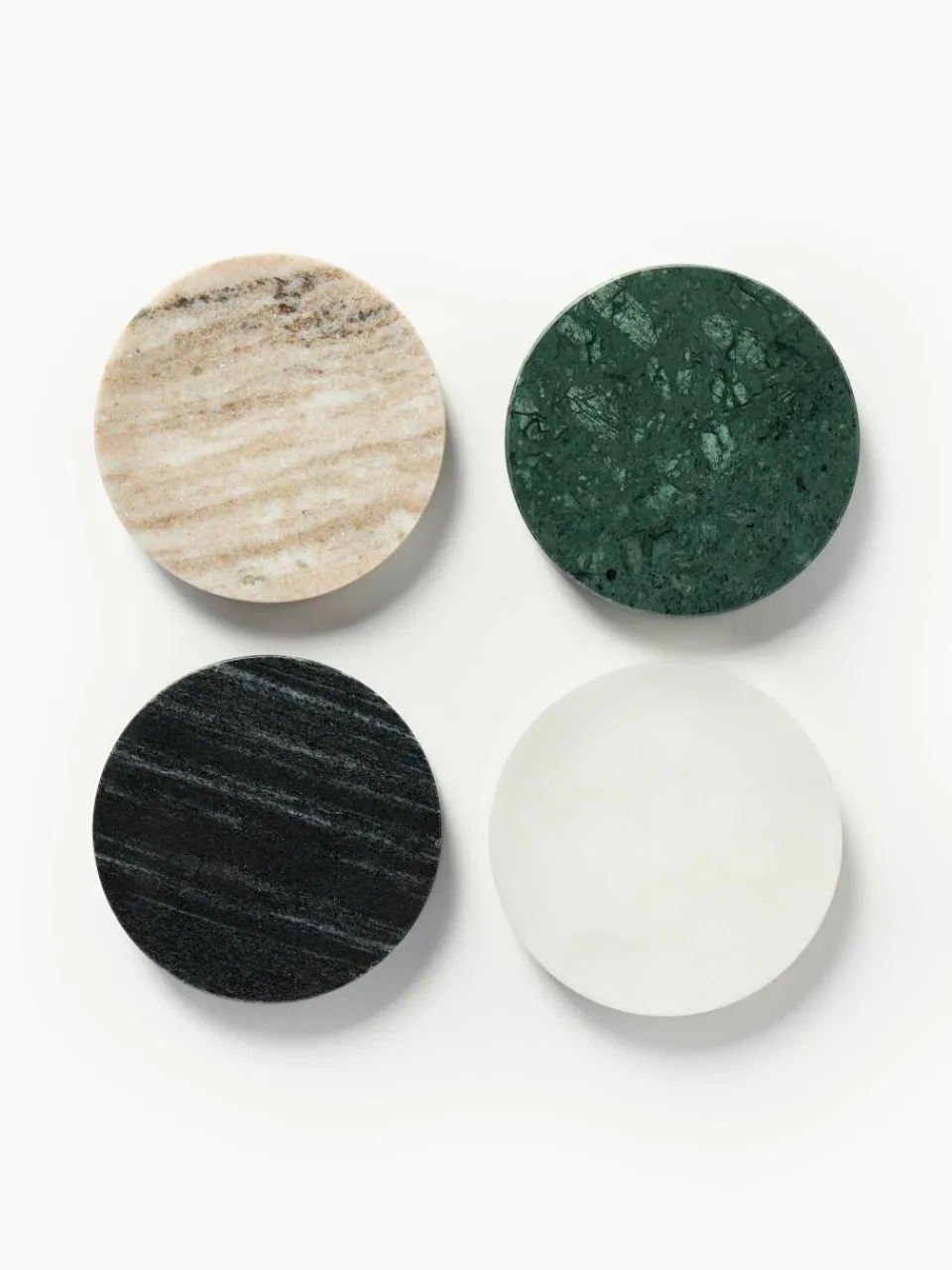Marmeren onderzetter Callum, set van 4^Westwing Collection Best