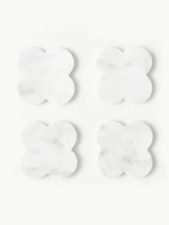 Marmeren onderzetter Teo, 4 stuks^Westwing Collection Fashion