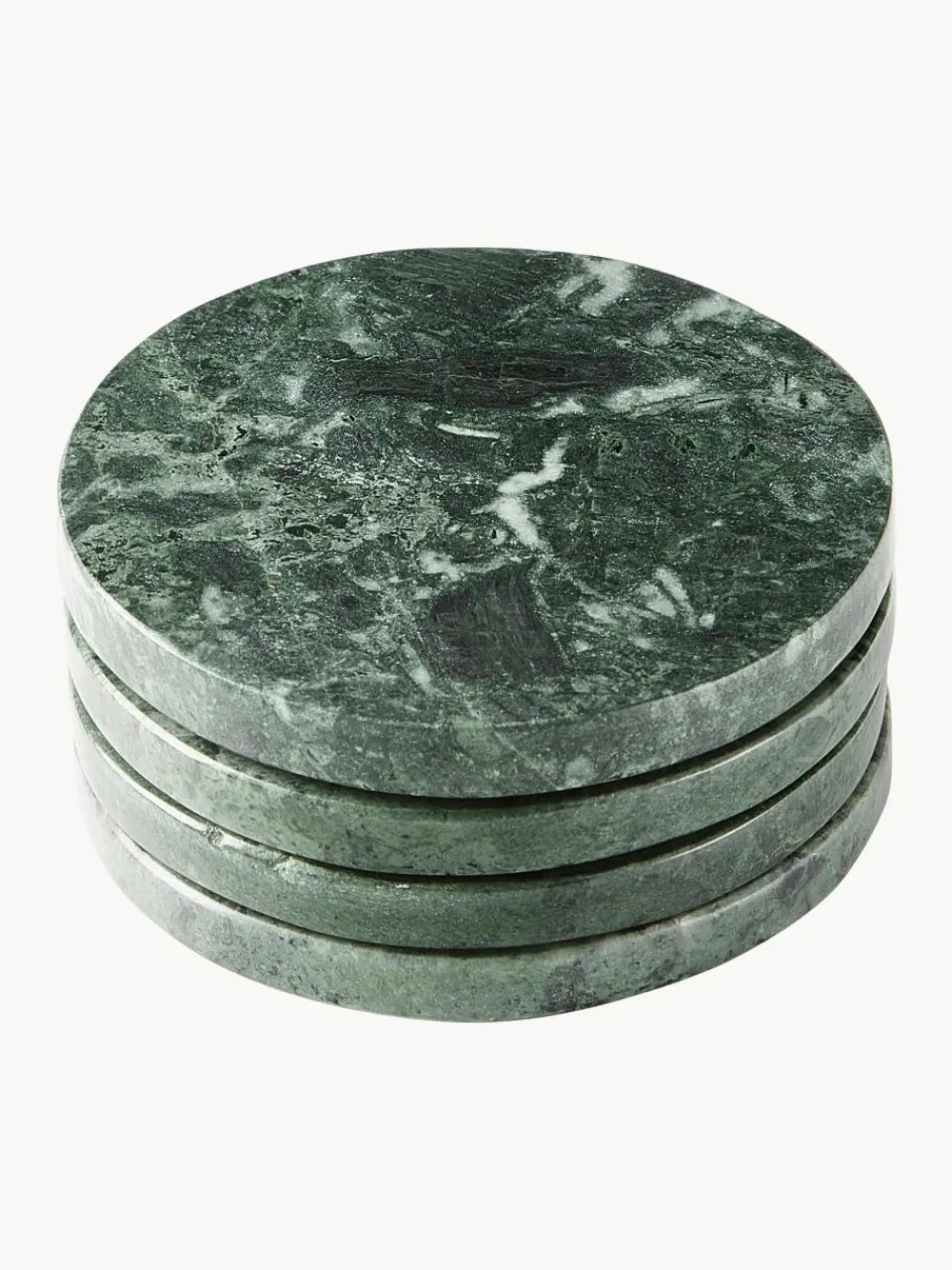 Marmeren onderzetters Callum in groen, 4 stuks^Westwing Collection Sale