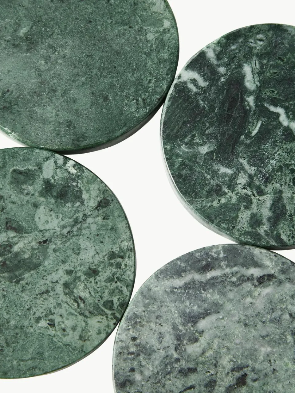 Marmeren onderzetters Callum in groen, 4 stuks^Westwing Collection Sale