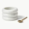 Marmeren schalen Zuri met lepel, 2 stuks^Westwing Collection Outlet