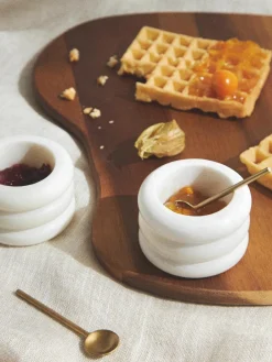 Marmeren schalen Zuri met lepel, 2 stuks^Westwing Collection Outlet