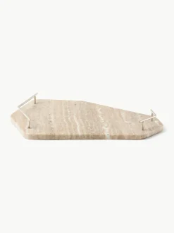 Marmeren serveerplateau Han, B 38 cm^Westwing Collection New