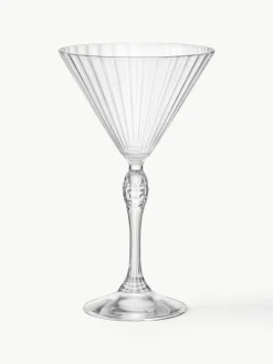 Martini glazen America's Cocktail met groefstructuur, 4 stuks^Westwing Clearance