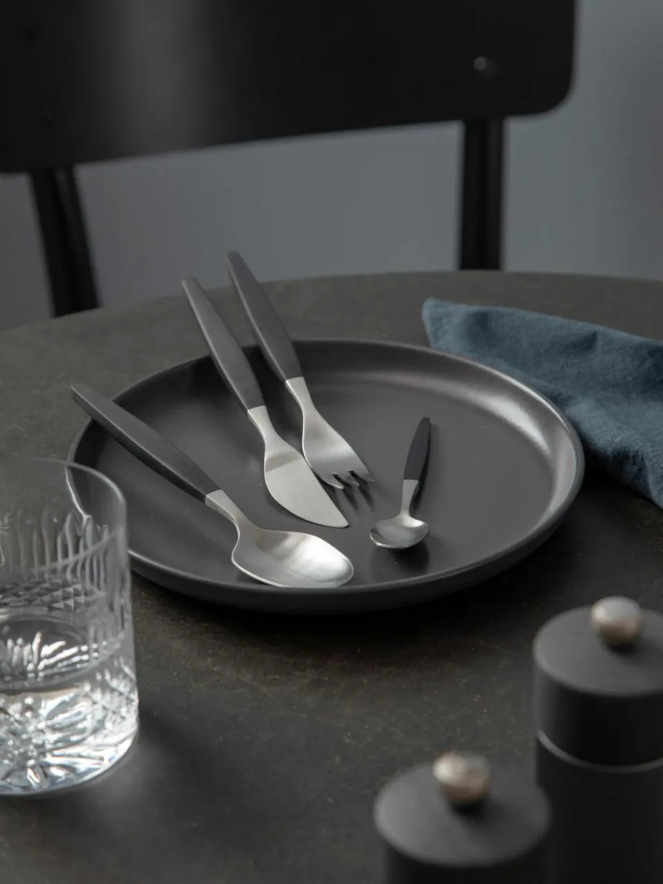 Mat geborstelde bestekset Focus de Luxe, 4 personen (12-delig)^Gense Outlet