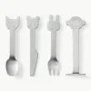Mat geborstelde kinderbestekset Animal Friends, 4-delig^Gense Discount