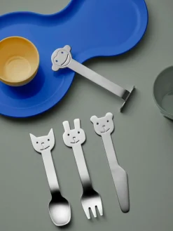 Mat geborstelde kinderbestekset Animal Friends, 4-delig^Gense Discount