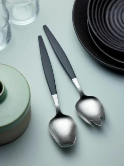 Mat geborstelde saladebestek Focus de Luxe^Gense Outlet