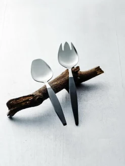 Mat geborstelde saladebestek Focus de Luxe^Gense Outlet