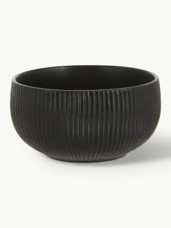 Mate schalen Neri met groefstructuur, 2 stuks^Bloomingville Fashion