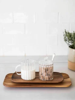 Melkkan en suikerpotset Brilia van glas, set van 3^ANDREA HOUSE Best