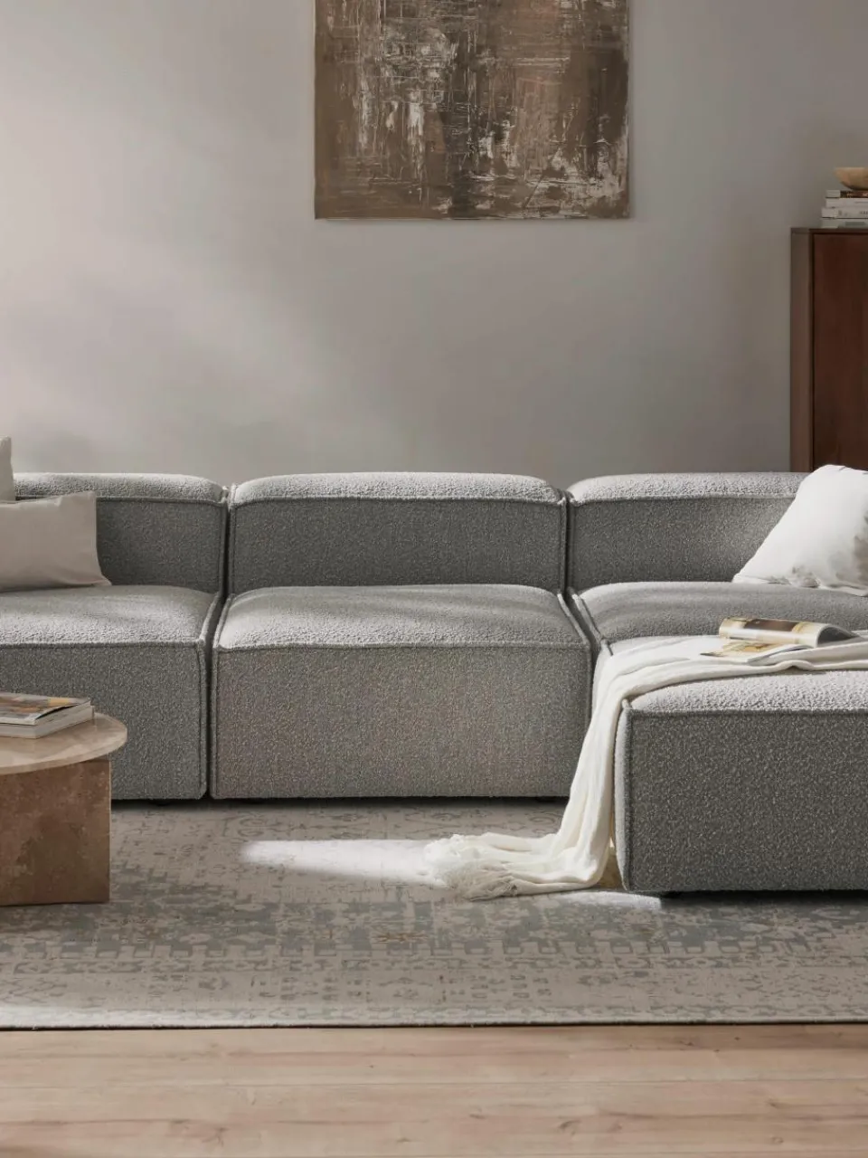 Middelste module Lennon van bouclé^Westwing Collection Online
