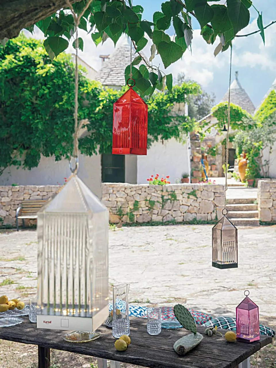 Mobiel LED tafellamp Lantern met oplader, dimbaar^Kartell Hot