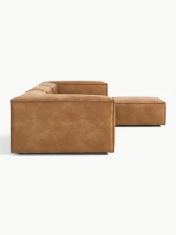 Modulaire bank Lennon (4-zits) van gerecycled leer met poef (links/rechts)^Westwing Collection Best