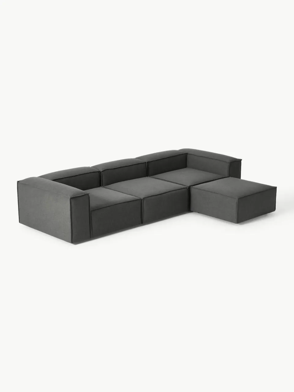 Modulaire bank Lennon (4-zits) met poef (links/rechts)^Westwing Collection Online