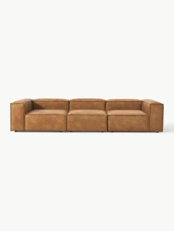 Modulaire bank Lennon (4-zits) van gerecycled leer^Westwing Collection New