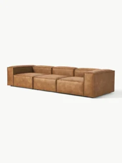 Modulaire bank Lennon (4-zits) van gerecycled leer^Westwing Collection New