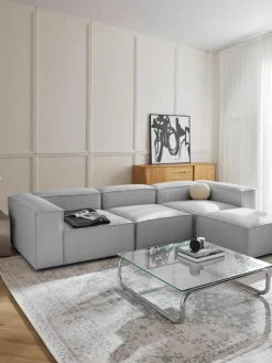 Modulaire bank Lennon (4-zits) met poef (links/rechts)^Westwing Collection Sale