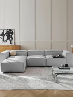 Modulaire bank Lennon (4-zits) met poef (links/rechts)^Westwing Collection Sale