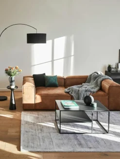 Modulaire bank Lennon (3-zits) van gerecycled leer^Westwing Collection Fashion