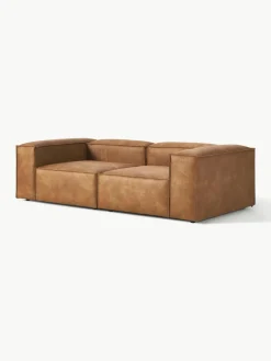 Modulaire bank Lennon (3-zits) van gerecycled leer^Westwing Collection Fashion