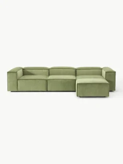 Modulaire bank Lennon (4-zits) van corduroy met poef (links/rechts)^Westwing Collection Outlet