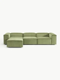 Modulaire bank Lennon (4-zits) van corduroy met poef (links/rechts)^Westwing Collection Outlet