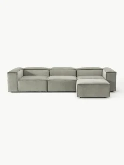 Modulaire bank Lennon (4-zits) van corduroy met poef (links/rechts)^Westwing Collection Outlet