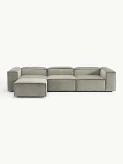 Modulaire bank Lennon (4-zits) van corduroy met poef (links/rechts)^Westwing Collection Outlet