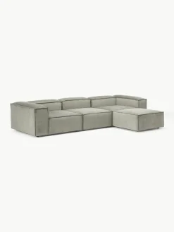 Modulaire bank Lennon (4-zits) van corduroy met poef (links/rechts)^Westwing Collection Outlet