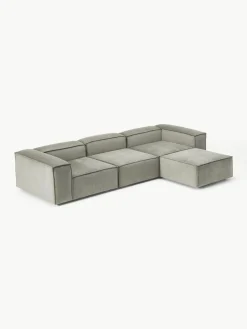 Modulaire bank Lennon (4-zits) van corduroy met poef (links/rechts)^Westwing Collection Outlet