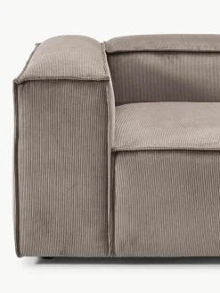 Modulaire bank Lennon (4-zits) van corduroy met poef (links/rechts)^Westwing Collection Fashion