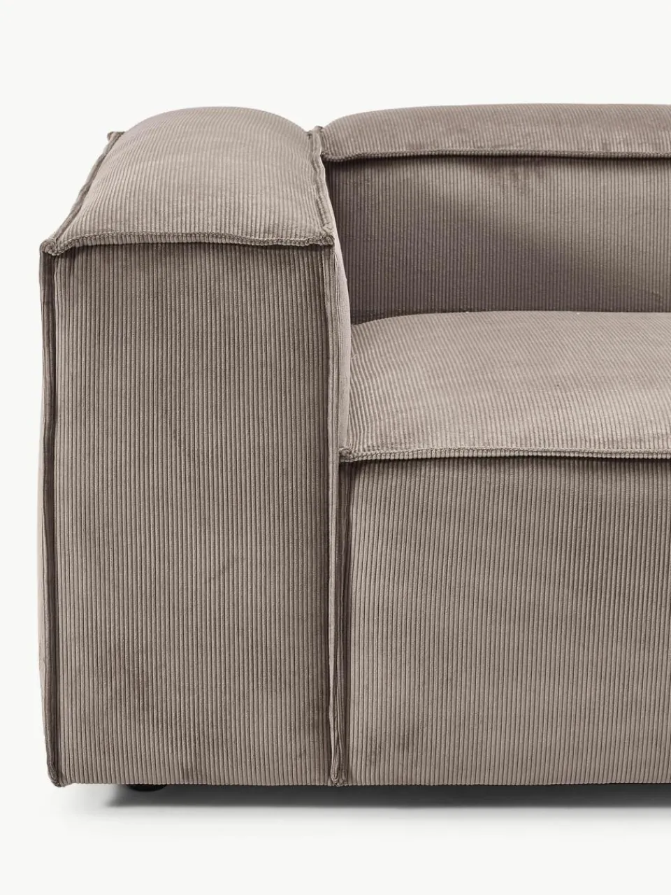 Modulaire bank Lennon (4-zits) van corduroy met poef (links/rechts)^Westwing Collection Fashion