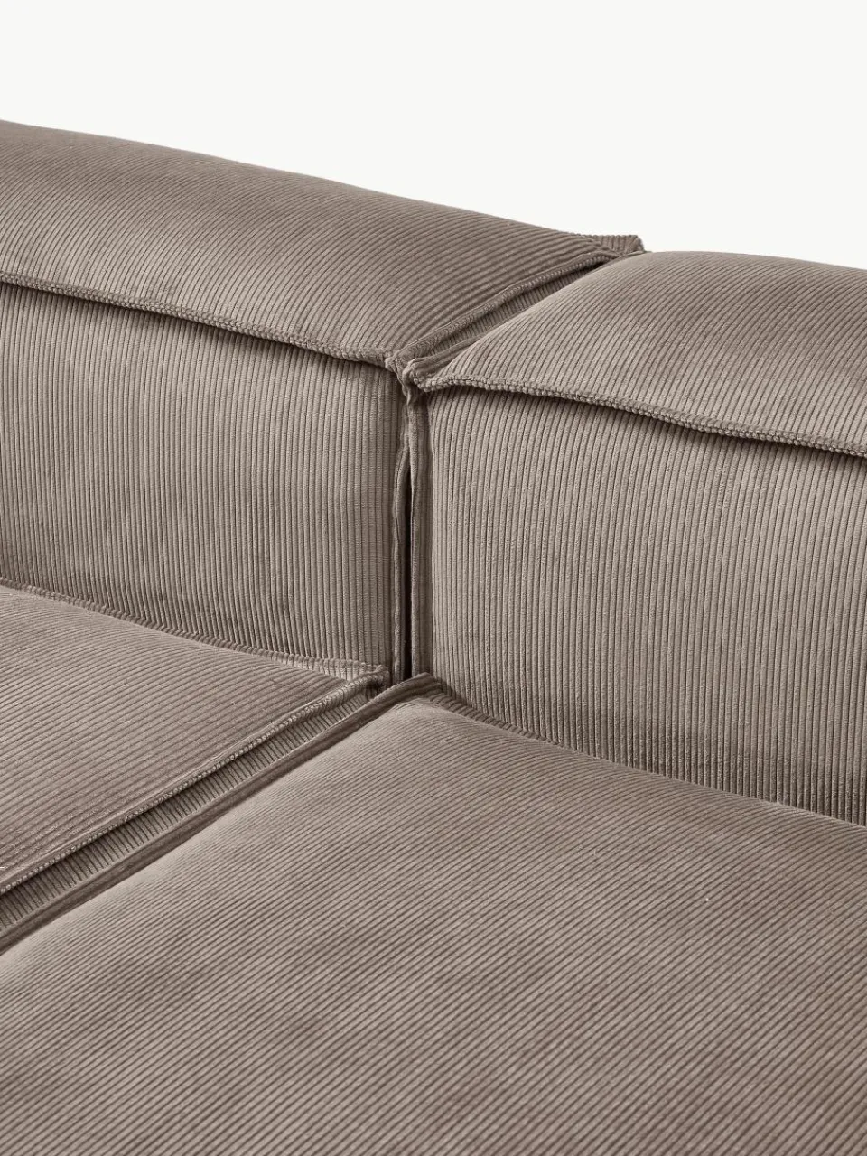 Modulaire bank Lennon (4-zits) van corduroy met poef (links/rechts)^Westwing Collection Fashion