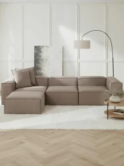 Modulaire bank Lennon (4-zits) met poef (links/rechts)^Westwing Collection Sale