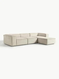 Modulaire bank Lennon (4-zits) van corduroy met poef (links/rechts)^Westwing Collection Clearance