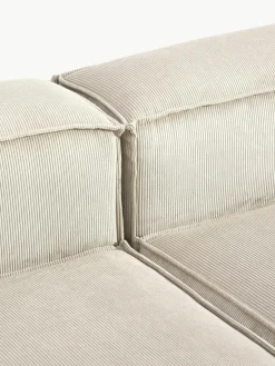 Modulaire bank Lennon (4-zits) van corduroy met poef (links/rechts)^Westwing Collection Clearance