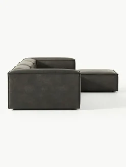 Modulaire bank Lennon (4-zits) van gerecycled leer met poef (links/rechts)^Westwing Collection Fashion