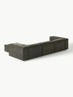 Modulaire bank Lennon (4-zits) van gerecycled leer met poef (links/rechts)^Westwing Collection Fashion
