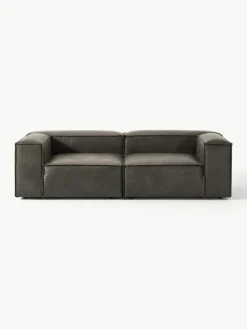 Modulaire bank Lennon (3-zits) van gerecycled leer^Westwing Collection New