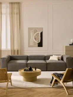 Modulaire bank Lennon (4-zits) uit bouclé^Westwing Collection New