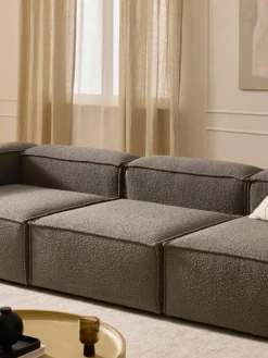 Modulaire bank Lennon (4-zits) uit bouclé^Westwing Collection New