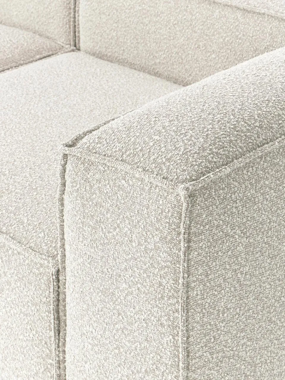 Modulaire bank Lennon (3-zits) uit bouclé^Westwing Collection Fashion