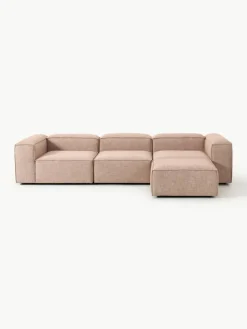 Modulaire bank Lennon (4-zits) van linnenmix met poef (links/rechts)^Westwing Collection Best