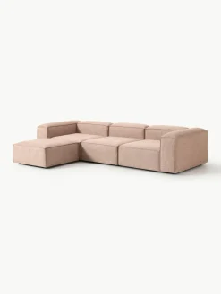 Modulaire bank Lennon (4-zits) van linnenmix met poef (links/rechts)^Westwing Collection Best