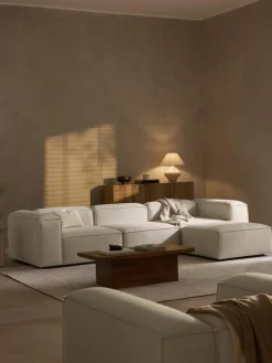 Modulaire bank Lennon (4-zits) van linnenmix met poef (links/rechts)^Westwing Collection Sale